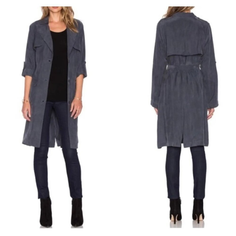 Lovers and Friends Midnight Run Trench Coat Size Medium 41155